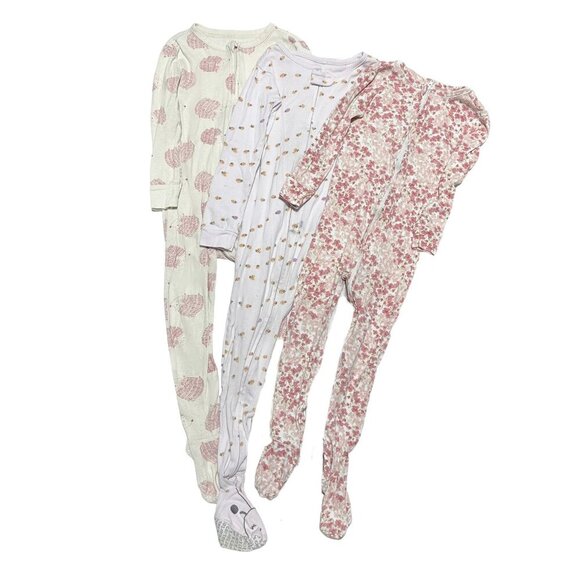 Old Navy 3-Pack Sleep & Play One-Piece Footie Pajama for Toddler Girls - Picture 3 of 4